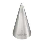Mondo Stainless Steel #1 Round Piping Tip Icing Cake Decorating Nozzle Silver