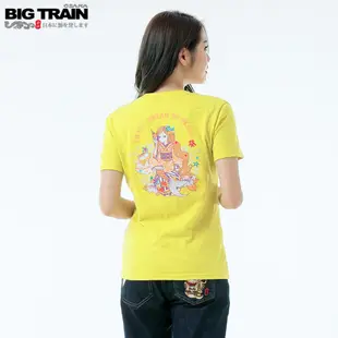 BIG TRAIN 人魚小葵短袖女T-黃 B85279