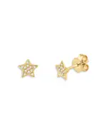 Moon & Meadow 14K Yellow Gold Diamond Star Stud Earrings - Exclusive