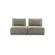 Free Modular Adjustable Back Linen Upholstery Sofa/Two Seater/Three Seater/Light Brown