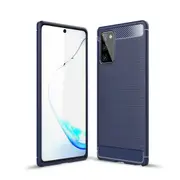 MCC Slim Samsung Galaxy Note20 4G 5G Carbon Fibre Soft Case Cover Note 20 [Dark Blue]