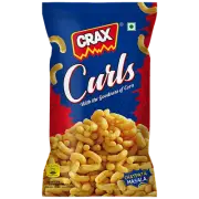Pack Of 10 Crax Curls - Chatpata MILD Masala snacks 18.50 gm Each + Fresh stock