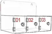 2/3/4/6/8 Slots Cell Phone Locker, Acrylic Cell Phone Lock Box, Pocket Chart Storage Cabinet, Small Wall Locker for Office Desktop Classroom Entrance,4-1