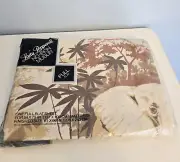 Lady Pepperell No Iron Muslin Full Flat Sheet African Animals Elephant Giraffe