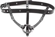 Fun Leather Chastity Pants, Penis Pants, Women'S Masturbation Equipment, Leather Pants, Leather Shorts Bound Pants BDSM Training Toy
