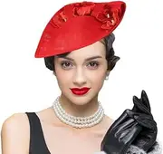 [Generic] Fascinator for Women Hair Clip Hat Flower Headband Wedding Party Hat Tea Hat