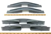 2pc 1979 Aurora Speedsteer Slot less Car Intersection OVERPASS BRIDGE PART 6055B