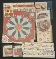 Cloud9 12"x12" Scrapbook Cardstock Sparkle Die Cuts Rub Ons Quote Cards Lot