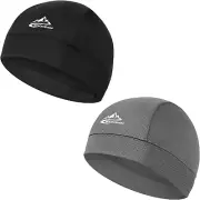 2 Pack Skull Cap Helmet Liner Sweat Wicking Cycling Running Hat, Cycling Skul...