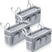 3 Pcs Bedside Caddy Storage Organizer, Bedside Hanging Storage Bag with