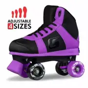 Crazy Skates SK8 Size Adjustable Hi Top Quad Rollerskates Kids Girls Boys Roller