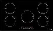 GASLAND Chef IH90BF 90cm Built-in Induction Stove, 5 Burners Electric Cooktop, with Triple & Oval Zone Touch Control Hob, Black Glass 9 Power Levels Cooktoop
