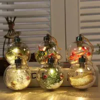 在飛比找蝦皮購物優惠-LED透明聖誕燈泡球 露營裝飾掛燈 塑膠燈泡球 聖誕節裝飾品