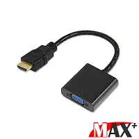 在飛比找Yahoo奇摩購物中心優惠-MAX+ HDMI(公) to VGA(母) 鍍金接頭轉接器