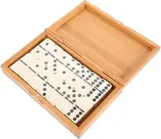Gogogmee 1 Set Interactive Dominoes for Adults Funny Domino Blocks with Storage Case for Family Games Outdoor Fun Promotes Imagination Coordination