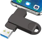 USB C Stick 512GB USB Stick USB C Dual OTG Type C and USB Flash Drive Metal Waterproof Flash Drive for Smartphone, Tablet, Laptop & PC Compatible with Android, Windows