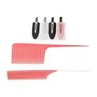 Fine Sectioning Weave Highlight Foiling Hair Comb with No Bend Hair Clips