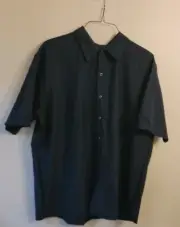 Red Kap Chef Shirt Size XXL Short sleeve Navy 7 Snap Front Closure.