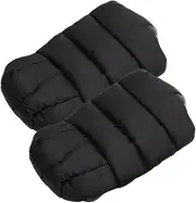 VICASKY 1 Pair Winter Stroller Gloves Attachment Strollers Fleece Wool Color Large Hand Muff Insulated Muffs Accessories Pram Pink for Thermal Warmer Black Flannel