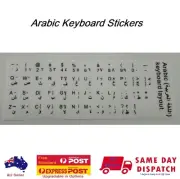 Top Quality Arabic Non-Transparent Keyboard Sticker with Black Letters Au Stock