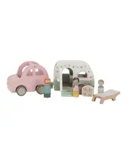 [Little Dutch] Wooden Toy Car with Caravan Set
