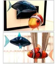 Inflatable Remote Control Shark Toy Float Air Swimming Balloon Party Decoration