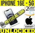 APPLE IPHONE 16E - 128GB (FACTORY UNLOCKED) BLACK ✅PHYSICAL SIM ✅ A3409 ❖SEALED❖