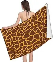 JBYJBX Giraffe Print Print Beach Towel Quick Dry Sandproof Microfiber Beach Bath Towel for Travel Pool Camping