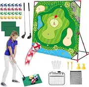 Golf Chipping Game - Golf Hitting Mat - Sports Activities with Putting Practice Toy and Swing Training Tool for Kids and Adults