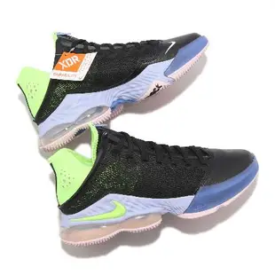 Nike 籃球鞋 LeBron XIX Low EP 19 低筒 黑 螢光綠 氣墊 男鞋 LBJ DO9828-001