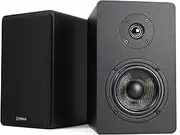 Micca MB42X Bookshelf Speakers with 4-Inch Carbon Fiber Woofer and Silk Dome Tweeter (Black, Pair)