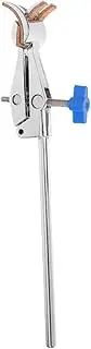 Zerodeko 4 Adjustable Iron Prong Laboratory Clamp Cork Lined for Secure Grip Use Labs Chemical Plants Reliable for Extended Experimentation