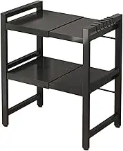 Printer Stand,Retractable Desktop Printer Stand,Metal Home Office Desk Organizer,for Home Office Fax Machine Scanner Files Books(Black)