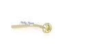 18ct Yellow Gold 2mm created Yellow crystal Nose Stud Ring Pin body jewellery