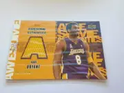 2002 UD Authentics Kobe Bryant Awesome Authentics Jersey Card #ed/250 - Lakers