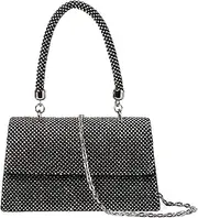 [TUSLOT] Evening Bag Clutch for Women Ladies Sparkling Party Cocktail Prom Handbag Formal Dressy Wedding Bag, Black