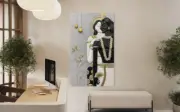 3D Radha Krishna Wall Mural, Radha Krishna Wall Hanging, 3D Resin Wall Hanging