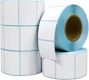Set of 5 NUZAMAS 40x30mm Thermal Paper Sticker Labels Total 4000 Blank Shipping Sticker Anti Scratch Waterproof Oil Resistant Self Adhesive Labels for Thermal Label Printer
