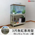 魚缸架｜魚缸底櫃｜水族架｜水族箱架｜90X45X75CM三層｜鍍鋅免螺絲角鋼層架｜收納架｜過濾器｜濾水器【空間特工】FTZ31525N