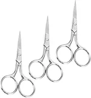 PAMINGONO 3pcs Eyebrow Scissors Mini Scissors Face Hair Scissors Eyebrow Lash Trimming Scissors Small Scissors Eye Brow Shaper Trimmer Brow Scissors Tool Eye Brow Trimmer Stainless Steel