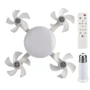 E27 Drone Fan with LED Light Remote Control Ceiling Fan (4 Heads Extension Rod)