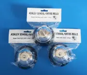 Ashley School / Office Steel Call Bell with Clear Ding # 10081 - (3 Bells ) NEW