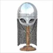 Medieval Knight Spectacle Viking Armor Helmet with MS Butted Chainmail