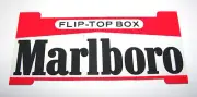 Marlboro Flip-T Box Cigarettes Vending Machine Plastic Label 4"x 2" New Vintage