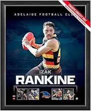 Izak Rankine Adelaide Crows 2023 Official AFL Sportsprint Framed