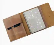 for A5 sketchbook book bag notebook jacket cover slipcase leather brown Y157