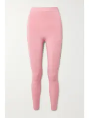 [AZ FACTORY] AZ FACTORY - Mybody Paneled Stretch-knit Leggings - Pink - XXS XXS Pink