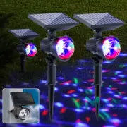 Solar Power Spot Light Colors Changing Path Wall Light Garden Projector Lights