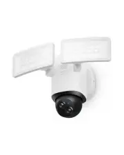 Camera Floodlight Camera E340 Wired, Security Camera Outdoor, 360° PTZ, White
