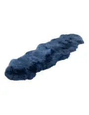 [Naturally Sheepskins] Long Wool Sheepskin Rug Double in Navy